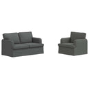 vidaXL Kanapé Szett 2 pcs Sötétszürke 144 x 80 x 85 cm szövet