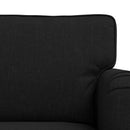 vidaXL Kanapé Szett 2 pcs Fekete 144 x 80 x 85 cm szövet