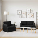 vidaXL Kanapé Szett 2 pcs Fekete 144 x 80 x 85 cm szövet