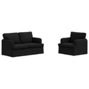 vidaXL Kanapé Szett 2 pcs Fekete 144 x 80 x 85 cm szövet