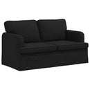vidaXL Kanapé Szett 2 pcs Fekete 144 x 80 x 85 cm szövet