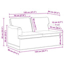 vidaXL Kanapé Szett 2 pcs Fekete 144 x 80 x 85 cm szövet