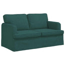 vidaXL Kanapé Szett 2 pcs Sötétzöld 144 x 80 x 85 cm szövet
