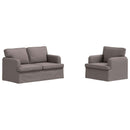 vidaXL Kanapé Szett 2 pcs Tópszínű 144 x 80 x 85 cm szövet