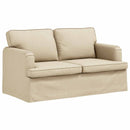 vidaXL Kanapé Szett 2 pcs Krém 144 x 80 x 85 cm szövet