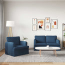 vidaXL Kanapé Szett 2 pcs Kék 144 x 80 x 85 cm szövet