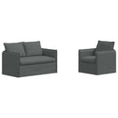 vidaXL Kanapé Szett 2 pcs Sötétszürke 136 x 82 x 85 cm Szövet