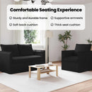 vidaXL Kanapé Szett 2 pcs Fekete 136 x 82 x 85 cm Szövet