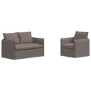 vidaXL Kanapé Szett 2 pcs Tópszínű 136 x 82 x 85 cm Szövet