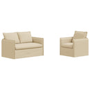 vidaXL Kanapé Szett 2 pcs Krémszínű 136 x 82 x 85 cm Szövet