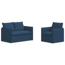 vidaXL Kanapé Szett 2 pcs Kék 136 x 82 x 85 cm Szövet