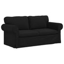 vidaXL Kanapé Szett 2 pcs Fekete 175 x 82 x 80 cm szövet