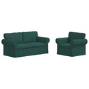 vidaXL Kanapé Szett 2 pcs Sötétzöld 175 x 82 x 80 cm szövet