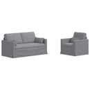 vidaXL Kanapé Szett 2 pcs Világosszürke 158 x 78 x 80 cm szövet