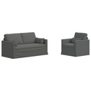 vidaXL Kanapé Szett 2 pcs Sötétszürke 158 x 78 x 80 cm szövet