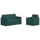 vidaXL Kanapé Szett 2 pcs Sötétzöld 158 x 78 x 80 cm szövet