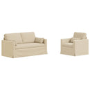 vidaXL Kanapé Szett 2 pcs Krém 158 x 78 x 80 cm szövet