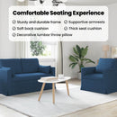 vidaXL Kanapé Szett 2 pcs Kék 158 x 78 x 80 cm szövet
