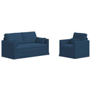 vidaXL Kanapé Szett 2 pcs Kék 158 x 78 x 80 cm szövet