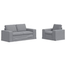 vidaXL Kanapé Szett 2 pcs Világosszürke 182 x 80 x 82 cm szövet