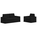 vidaXL Kanapé Szett 2 pcs Fekete 182 x 80 x 82 cm szövet