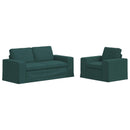 vidaXL Kanapé Szett 2 pcs Sötétzöld 182 x 80 x 82 cm szövet