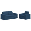 vidaXL Kanapé Szett 2 pcs Kék 182 x 80 x 82 cm szövet