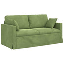 vidaXL Kanapé Szett 2 pcs Világos zöld 158 x 78 x 80 cm Bársony