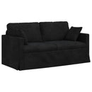 vidaXL Kanapé Szett 2 pcs Fekete 158 x 78 x 80 cm Bársony