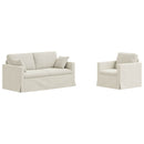 vidaXL Kanapé Szett 2 pcs Krém 158 x 78 x 80 cm Bársony