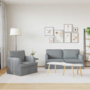 vidaXL Kanapé Szett 2 pcs Világosszürke 162 x 80 x 85 cm szövet