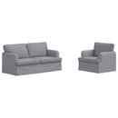 vidaXL Kanapé Szett 2 pcs Világosszürke 162 x 80 x 85 cm szövet