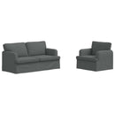 vidaXL Kanapé Szett 2 pcs Sötétszürke 162 x 80 x 85 cm szövet
