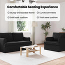 vidaXL Kanapé Szett 2 pcs Fekete 162 x 80 x 85 cm szövet