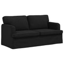 vidaXL Kanapé Szett 2 pcs Fekete 162 x 80 x 85 cm szövet