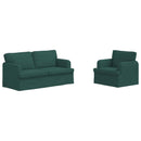 vidaXL Kanapé Szett 2 pcs Sötétzöld 162 x 80 x 85 cm szövet