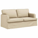 vidaXL Kanapé Szett 2 pcs Krém 162 x 80 x 85 cm szövet