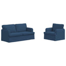 vidaXL Kanapé Szett 2 pcs Kék 162 x 80 x 85 cm szövet
