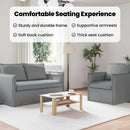 vidaXL Kanapé Szett 2 pcs Világosszürke 156 x 82 x 85 cm Szövet