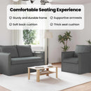 vidaXL Kanapé Szett 2 pcs Sötétszürke 156 x 82 x 85 cm Szövet