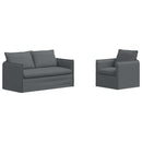 vidaXL Kanapé Szett 2 pcs Sötétszürke 156 x 82 x 85 cm Szövet