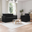 vidaXL Kanapé Szett 2 pcs Fekete 156 x 82 x 85 cm Szövet