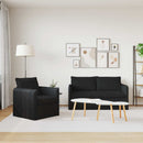 vidaXL Kanapé Szett 2 pcs Fekete 156 x 82 x 85 cm Szövet