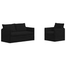 vidaXL Kanapé Szett 2 pcs Fekete 156 x 82 x 85 cm Szövet