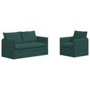 vidaXL Kanapé Szett 2 pcs Sötétzöld 156 x 82 x 85 cm Szövet