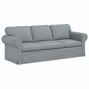 vidaXL Kanapé Szett 2 pcs Világosszürke 215 x 82 x 80 cm szövet