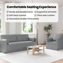 vidaXL Kanapé Szett 2 pcs Világosszürke 198 x 78 x 80 cm szövet