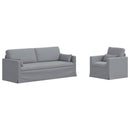 vidaXL Kanapé Szett 2 pcs Világosszürke 198 x 78 x 80 cm szövet