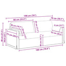 vidaXL Kanapé Szett 2 pcs Világosszürke 198 x 78 x 80 cm szövet