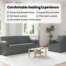 vidaXL Kanapé Szett 2 pcs Sötétszürke 198 x 78 x 80 cm szövet